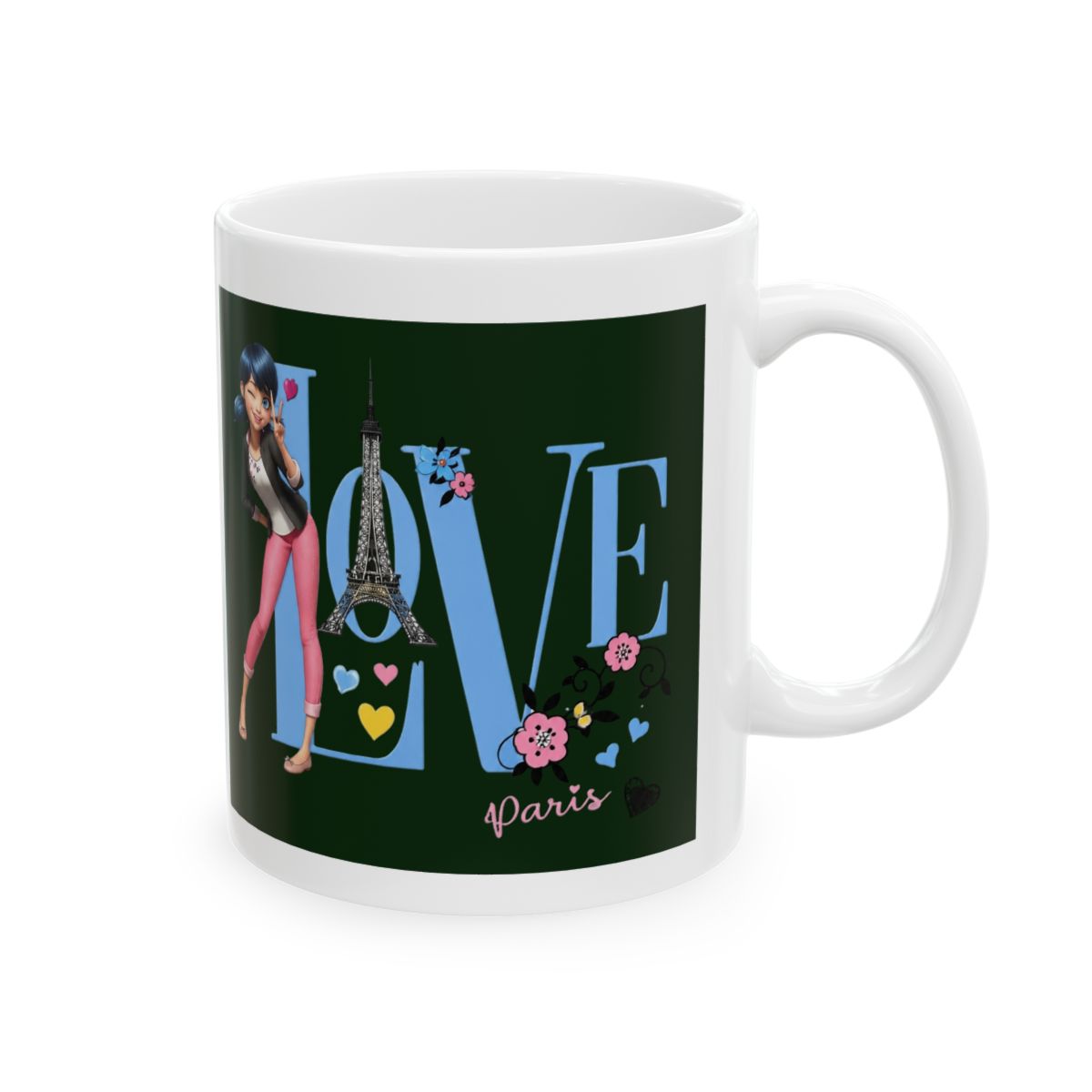 Miraculous: Tales Of Ladybug & Cat Noir Paris Love Marinette 11oz Mug | Marionetta - Official Mugs & Drinkware merchandise