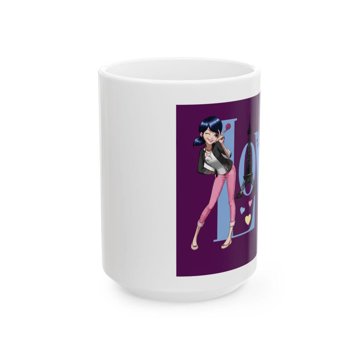 Miraculous: Tales Of Ladybug & Cat Noir Paris Love Marinette 11oz Mug | Marionetta - alternate angle 2, merchandise