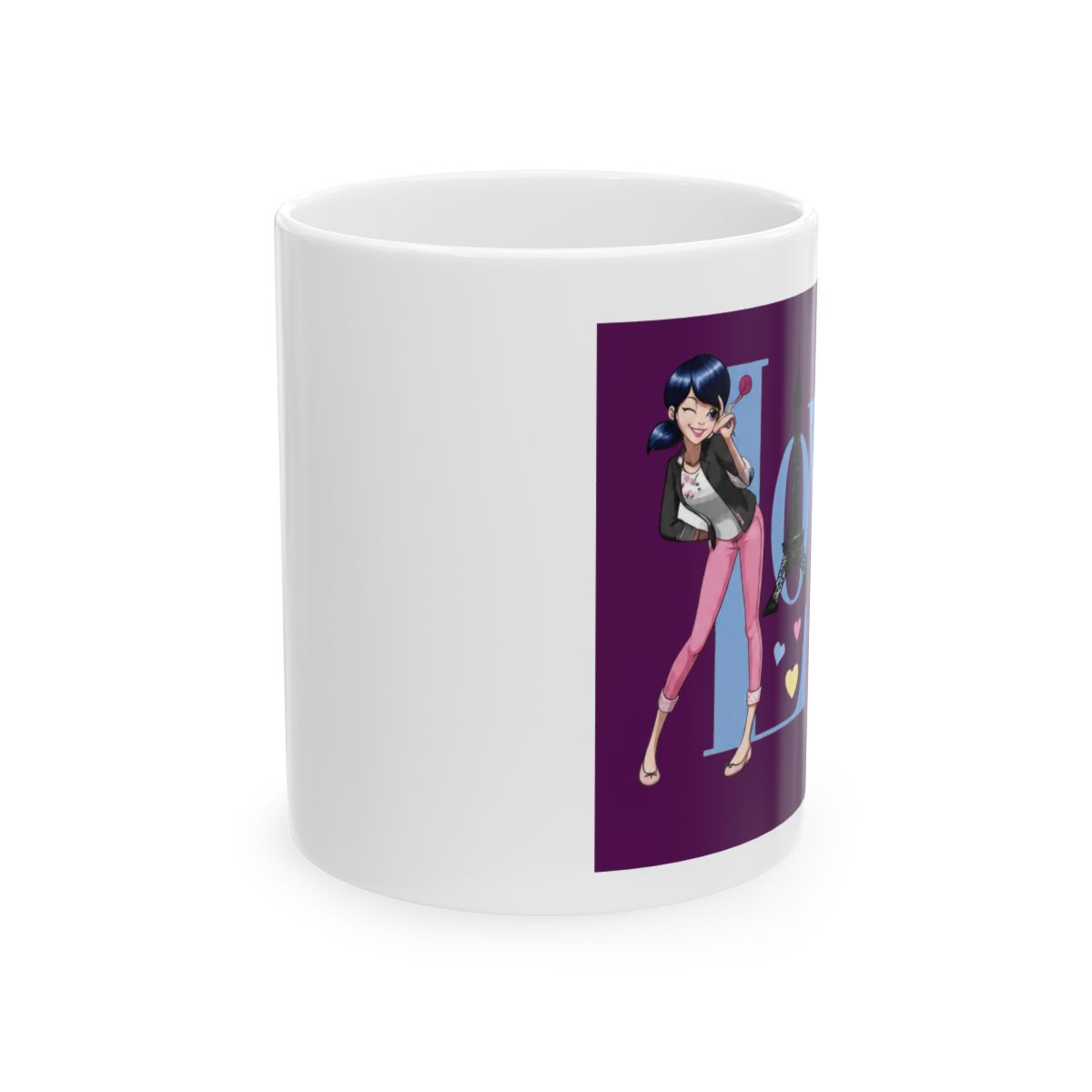 Miraculous: Tales Of Ladybug & Cat Noir Paris Love Marinette 11oz Mug | Marionetta - alternate angle 1, merchandise